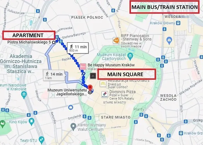 Apartmán Quiet Loft Michalowskiego Street Krakov